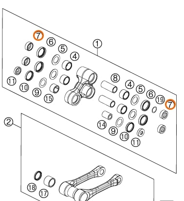 Заглушка вала прогрессии 25X11 KTM - мотозапчасть