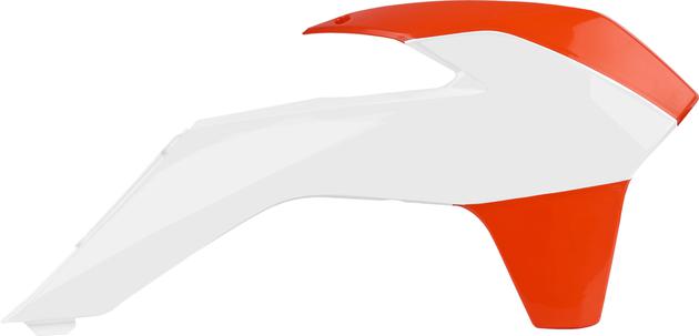 Купить Обтекатели радиатора Polisport под мотоциклы KTM SX-SX-F-XC-XC-F 2013-15, EXC-EXC-F 2014-16 бело-оранжевый, левый и прав Polisport Обтекатели радиатора Polisport под мотоциклы KTM SX-SX-F-XC-XC-F 2013-15, EXC-EXC-F 2014-16 бело-оранжевый, левый и прав Polisport - мотозапчасть