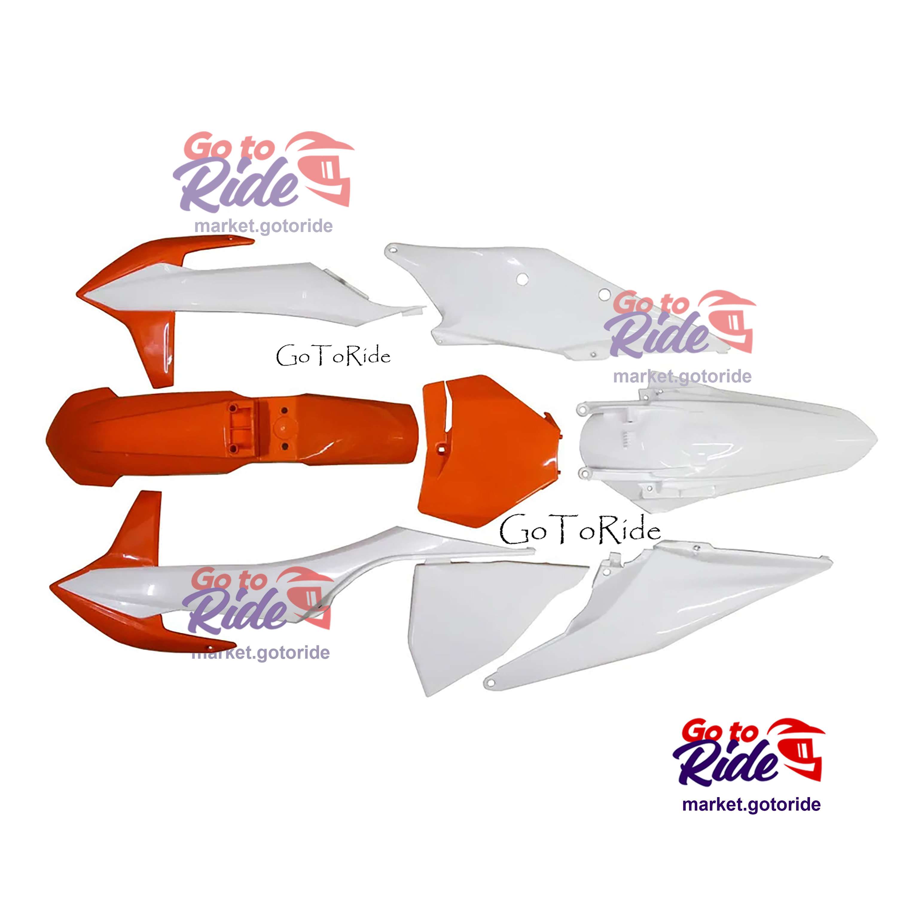 Комплект пластика KTM SX 19-22 / EXC 20-23 (Оранжевый) / Brz x5m MoроwеrTO - мотозапчасть