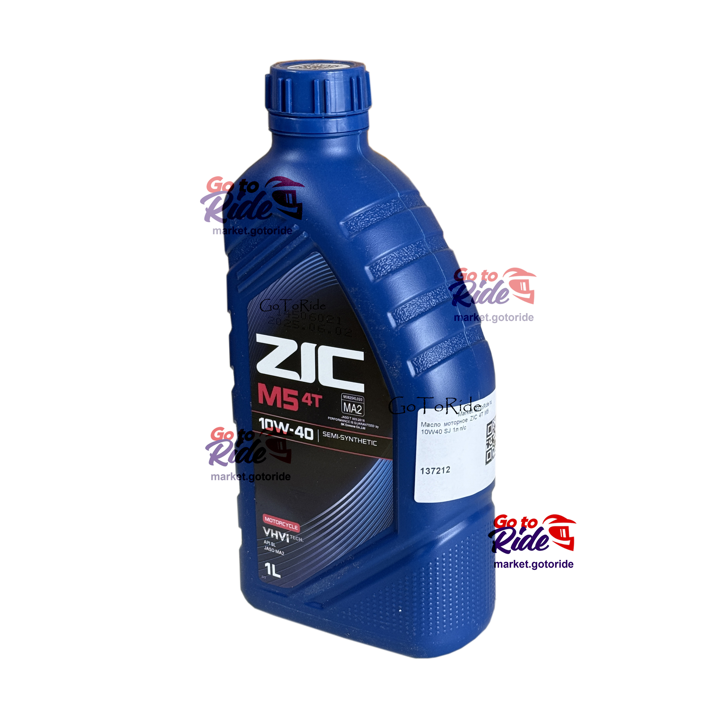 Масло моторное ZIC 4T M5 10W40 SJ 1л п/с ZIC - мотозапчасть