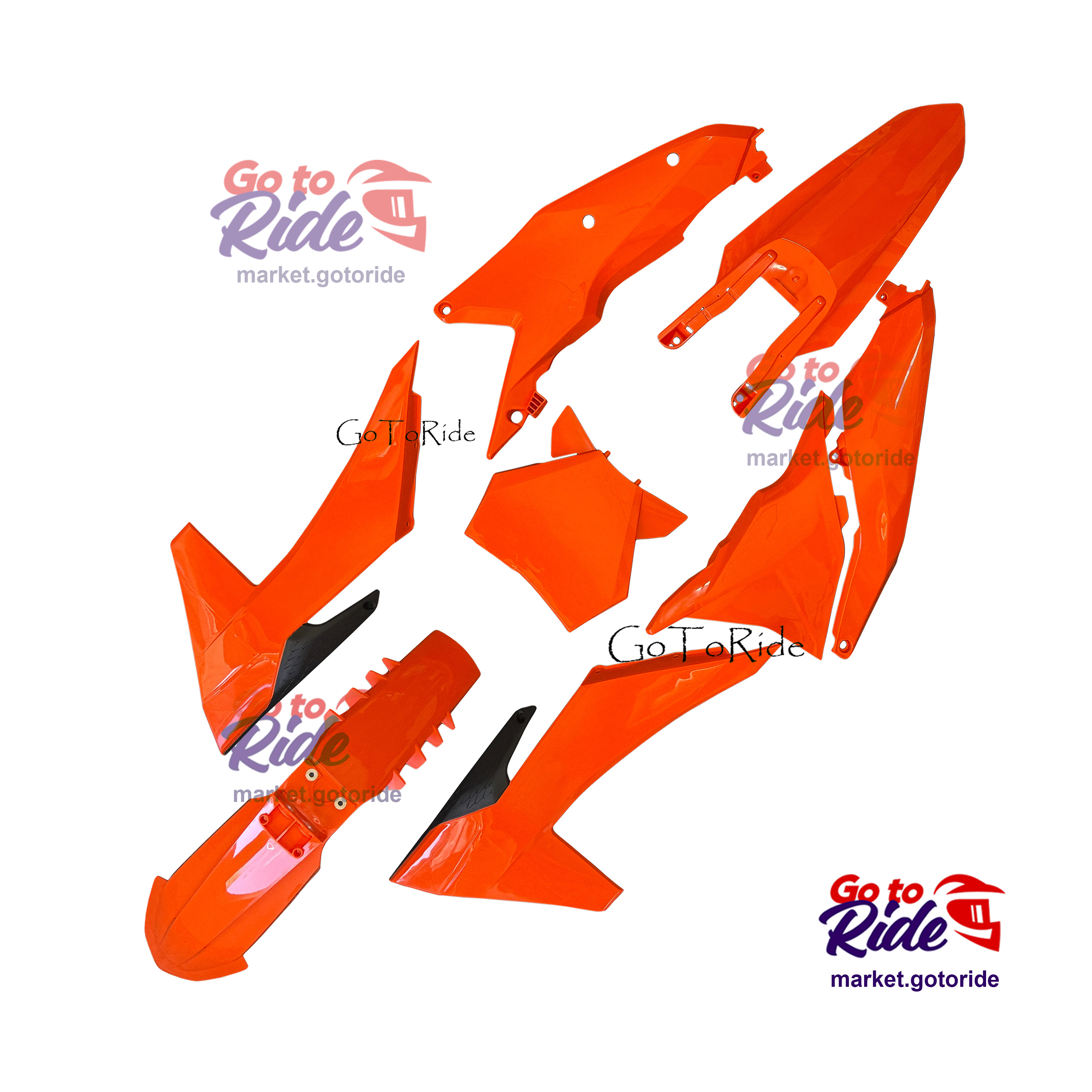 Комплект пластика KTM 2023-2024 (оранжевый), Hengjian 300 2T MoроwеrTO - мотозапчасть