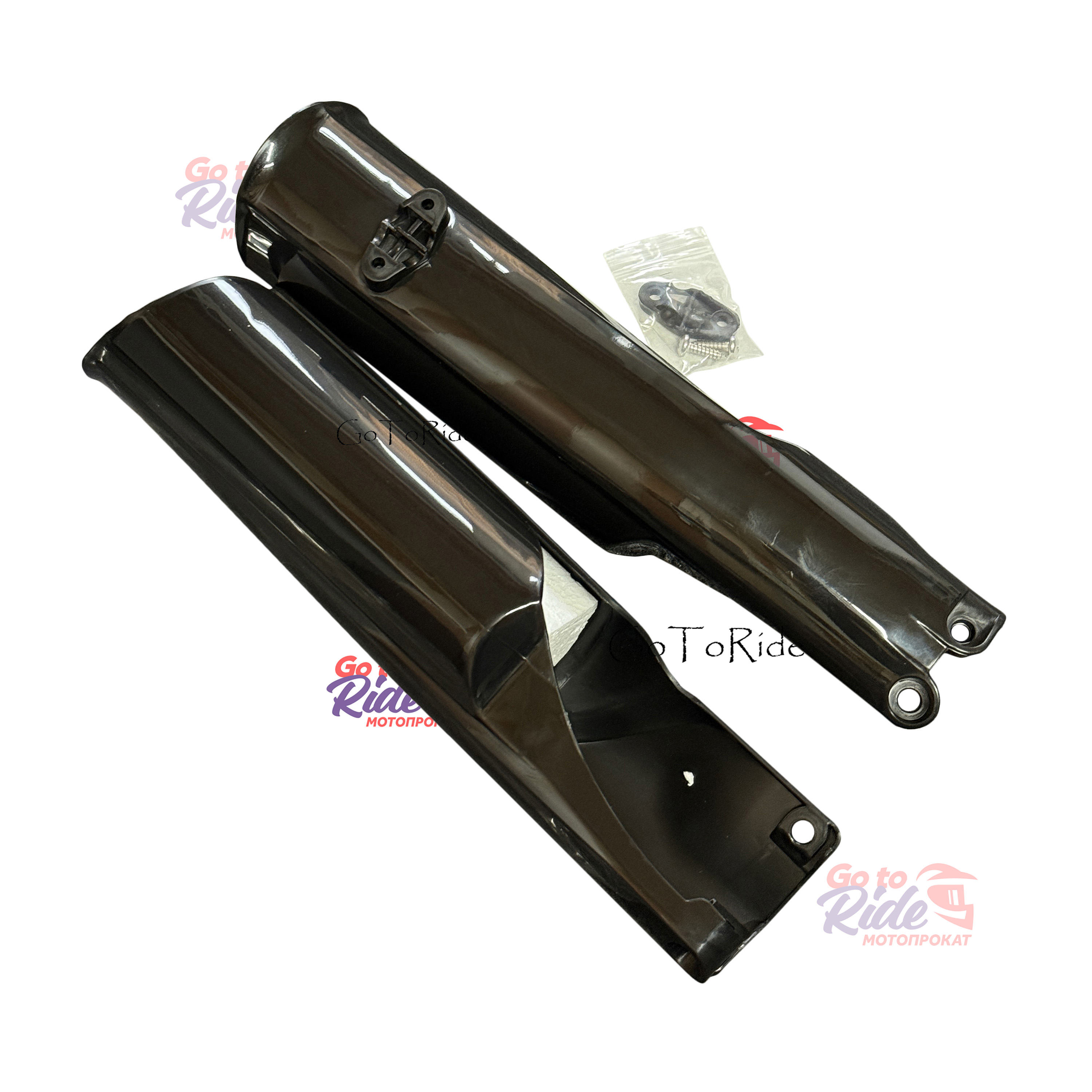 Защита перьев вилки (эндуро 360) Ktm, husqvarna, GR8, черная OTOM - фото 1