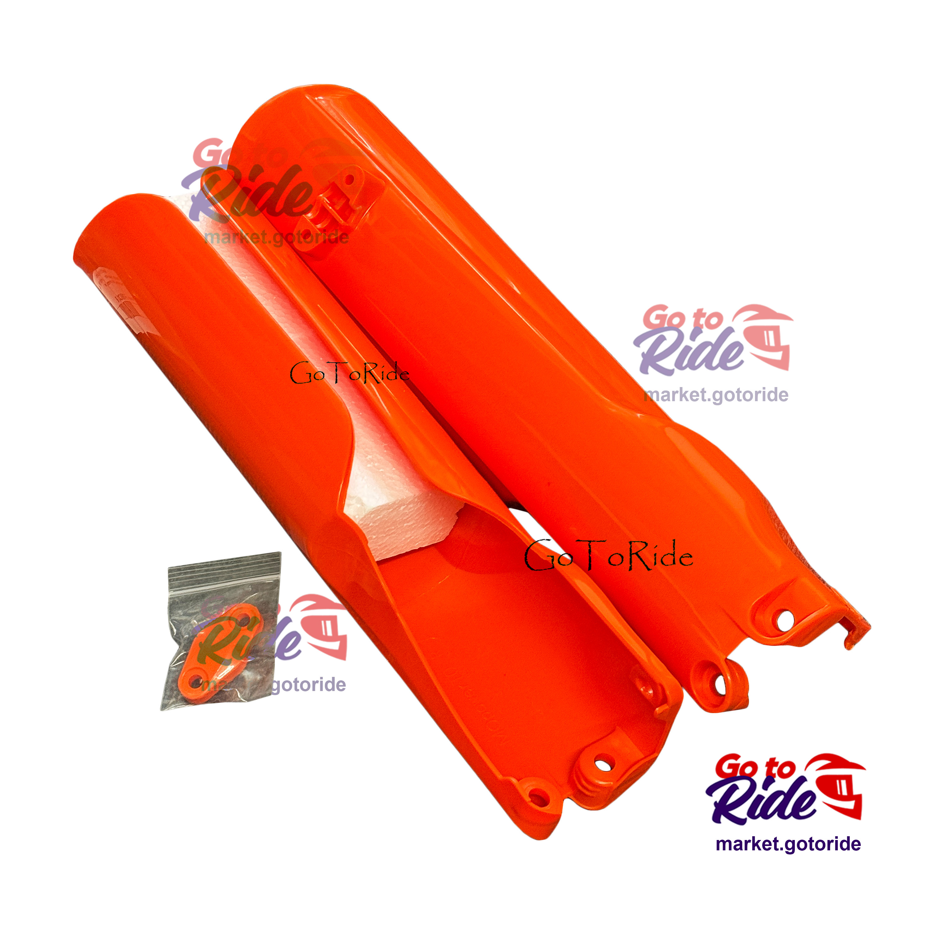Защита перьев вилки (эндуро 360) Ktm, husqvarna, GR8, оранжевая OTOM - фото 1