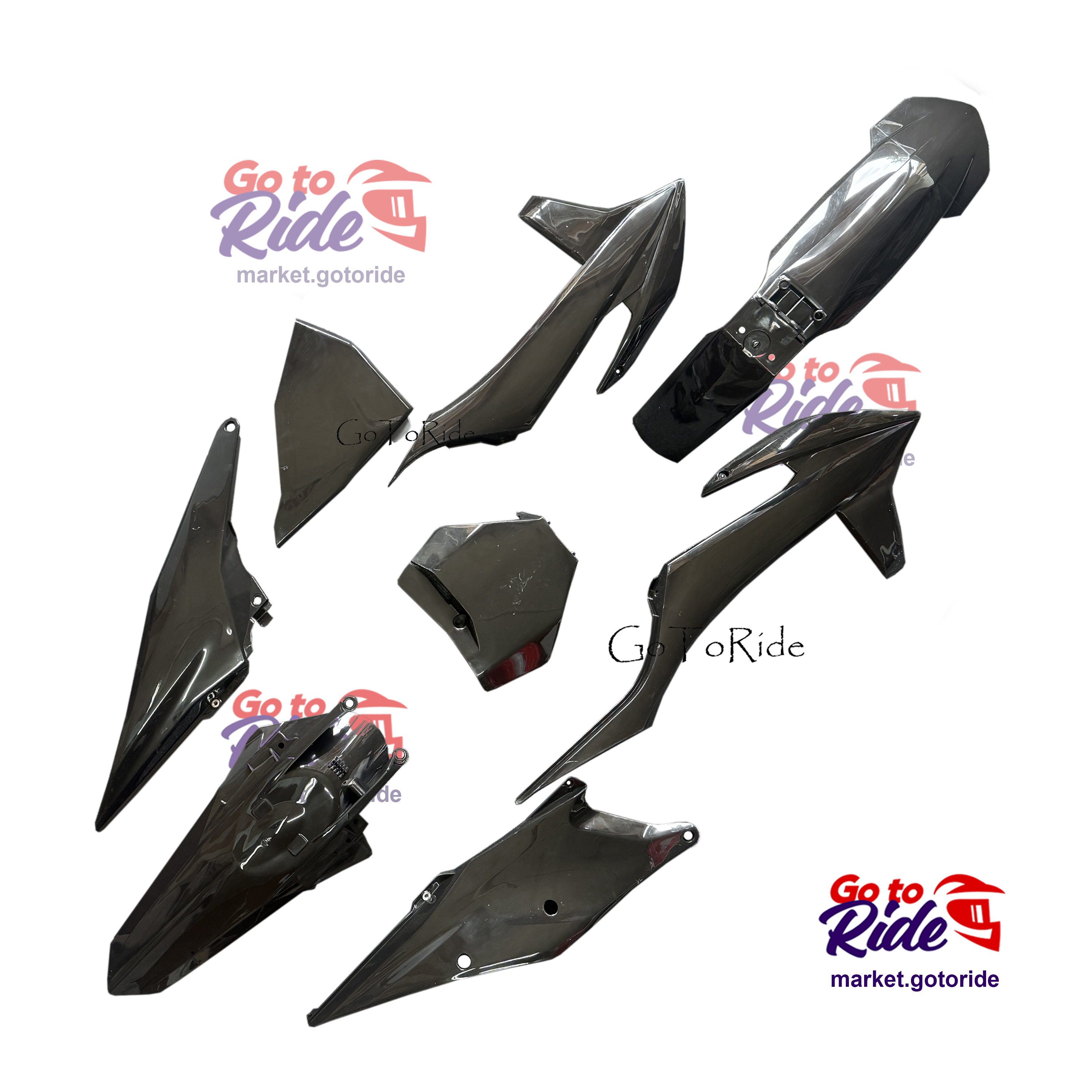 Комплект пластика KTM SX 19-22 / EXC 20-23 (черный) / Brz x5m MoроwеrTO - мотозапчасть
