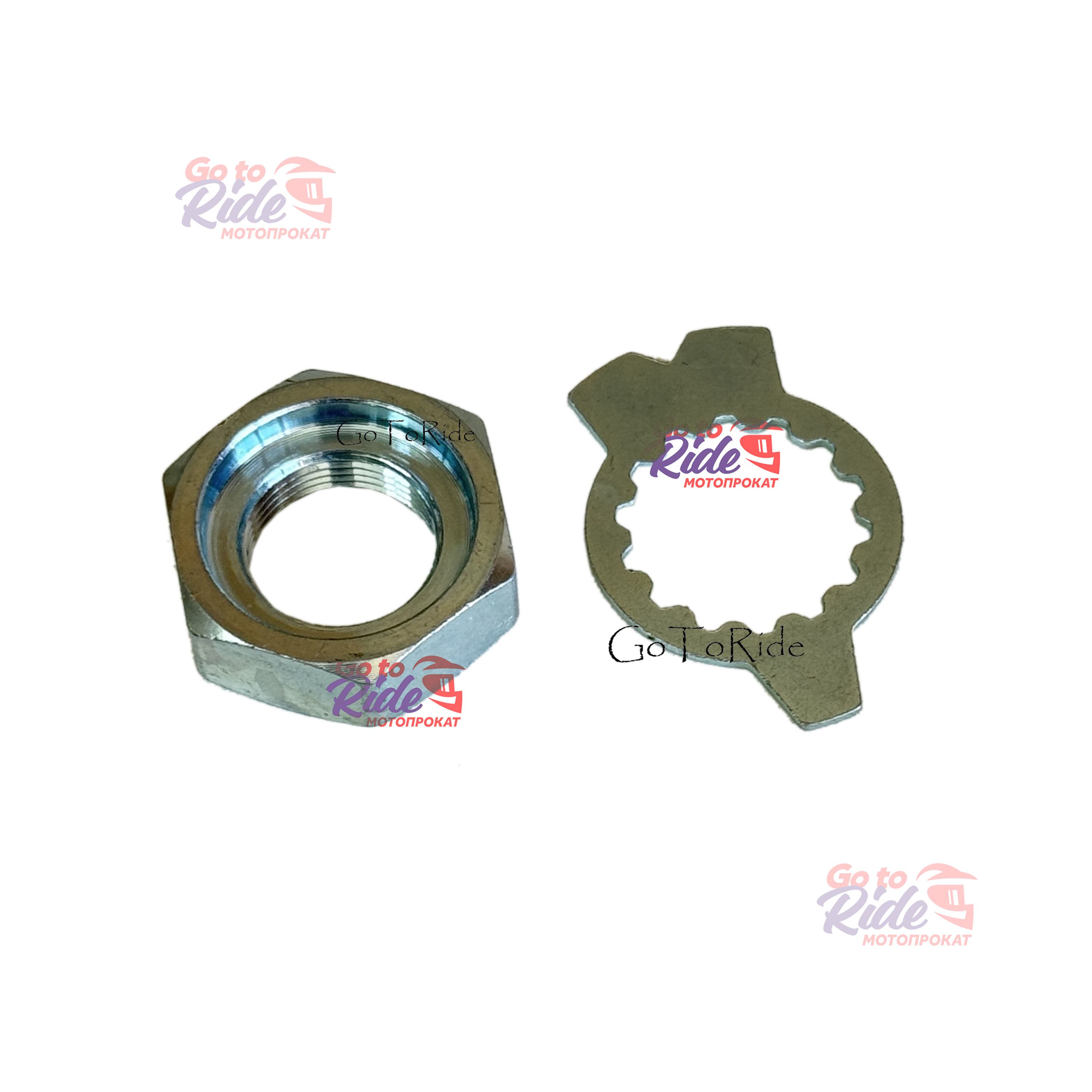 Гайка и шайба стопорная ведущей звезды MT-250 Lanza Loncin - мотозапчасть