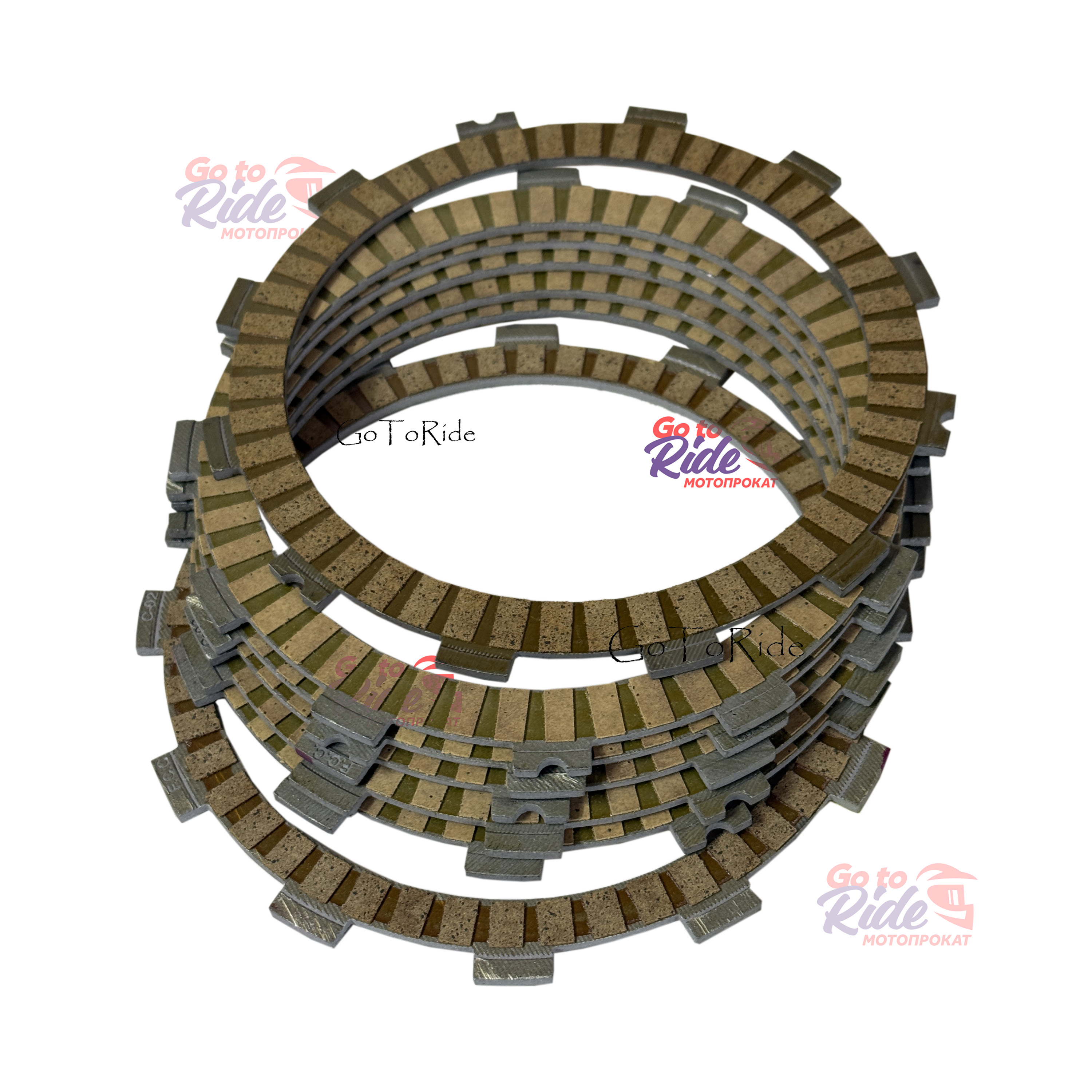 Комплект дисков сцепления фрикционных ZS194MQ NC450 (косоголовый) ZONGSHEN - мотозапчасть