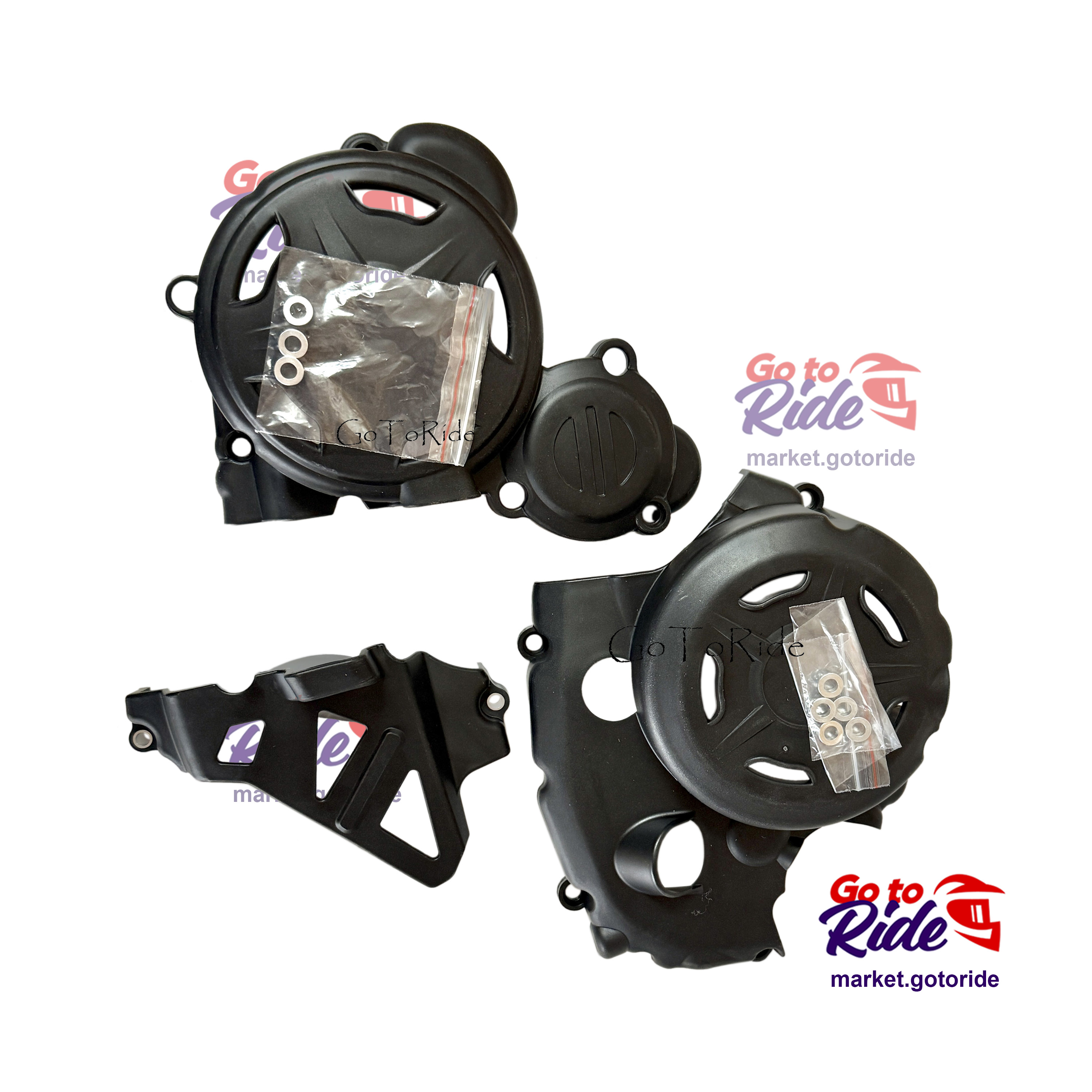 Защита крышек двигателя YBS300 (черная) Loncin - мотозапчасть