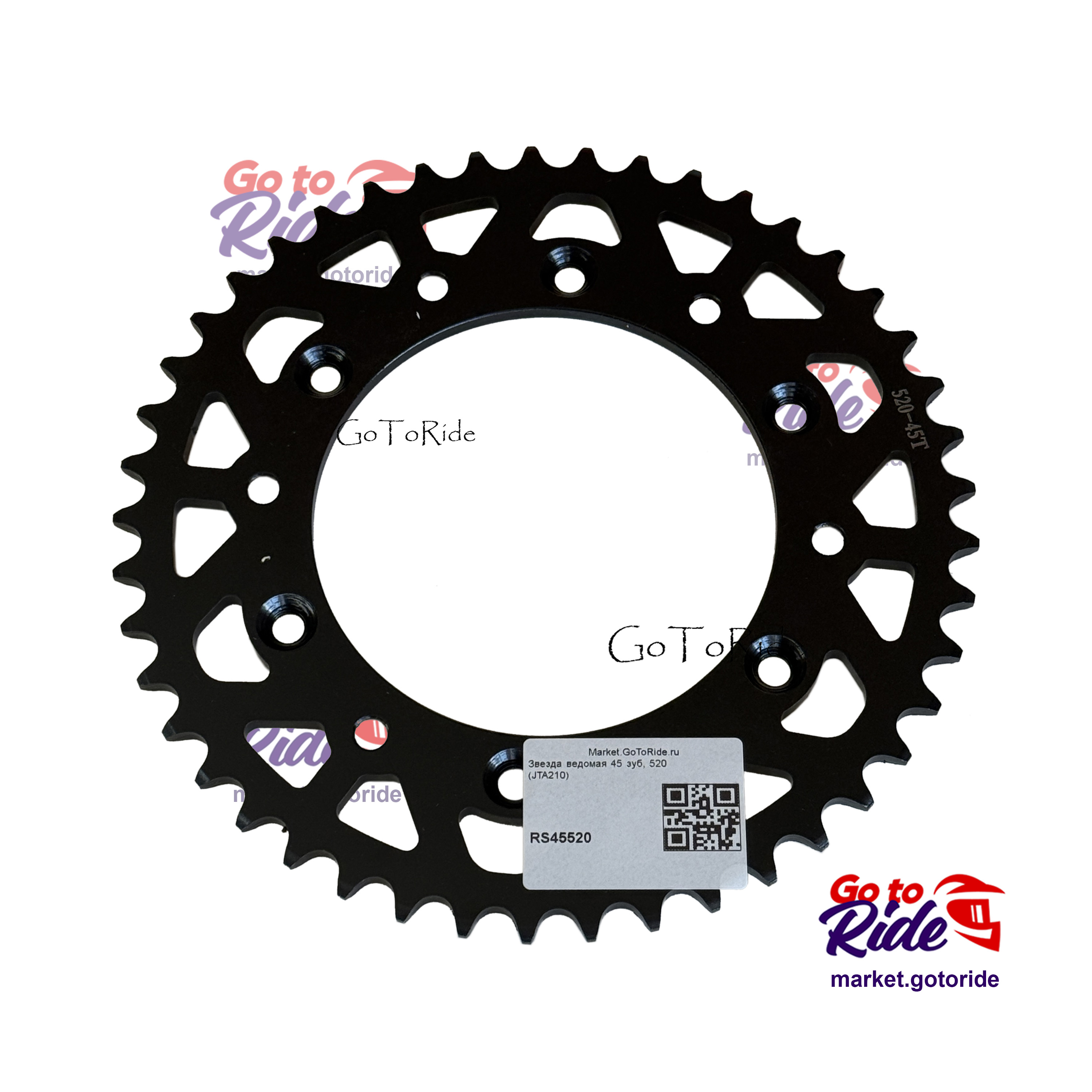 Купить Звезда ведомая 45 зуб, 520 (JTA210) SM-PARTS Звезда ведомая 45 зуб, 520 (JTA210) SM-PARTS - мотозапчасть